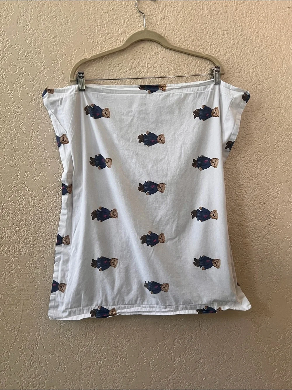 Polo Ralph Lauren Polo Girl Bear Standard Pillowcase Sham 22X25 USA Vtg Rare